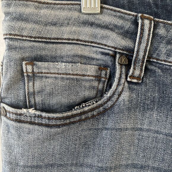 Kut from The Kloth Womens Reese Ankle Straight Leg 14 Ripped College Preppy Logo - Picture 9 of 16